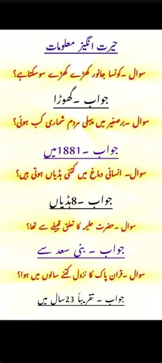 "Amazing General Knowledge Quiz – Urdu GK Questions & Answers"