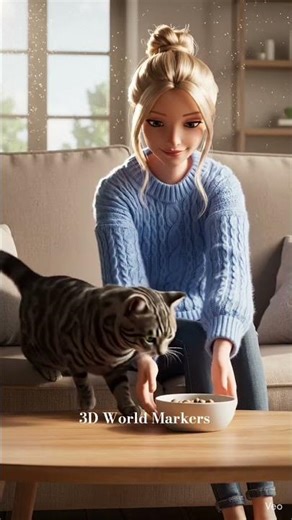 ‪@3DWorldMakers‬ #cutegirl #cutecat #cartoon #funnyshorts #comedyshorts #trendingshort #newshort