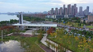 Chinese urban landscape, library in the community