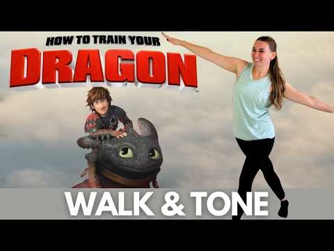 How To Train Your Dragon 1000 STEPS WALK & TONE || 10min Full Body Walking Workout At Home