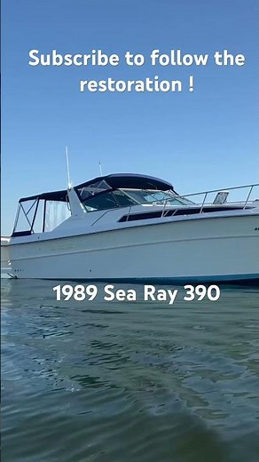 7 years into the restoration of this Sea Ray 390 Express Cruiser