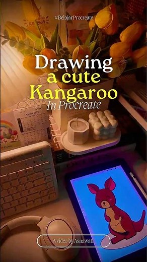 Easy Cute Kangaroo Drawing – Procreate Tutorial. #procreatetutorial #art #illustrationnation #draw