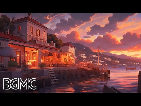 Smooth Jazz Evening: Calm Seaside Cafe Ambience - Relaxing Instrumental Music to Soothe Your Night