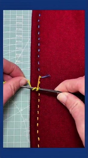 Easy Needle and Thread Knot Method with Clean Results#SewingHack #ThreadKnot #TailorTips #DIYFashion
