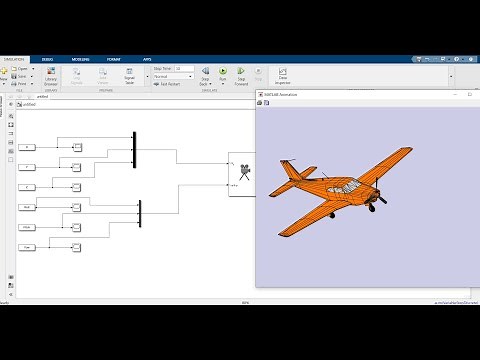 Aerospace Tool MATLAB/SIMULINK Aircraft Rolling Pitching Yawing Animation in Matlab_with_simulink