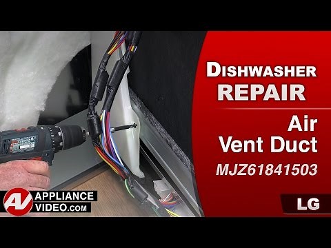 LG Dishwasher - Water Dripping on the Left Side Front - Air Vent Duct Repair and Diagnostic
