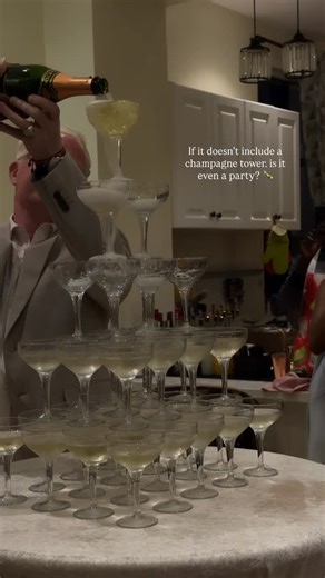 Rusty Nail | Luxury Mobile Cocktail Bar 🥂 on Instagram: "The only kind of tower we care about - bubbly and dramatic 🥂 Would you like a champagne tower at your party? Reach out to us via link in our bio ✨🥂"