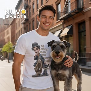 Charlie Chaplin Portrait With Quote T-shirt | Vintage Car American Legend Back - Etsy UK