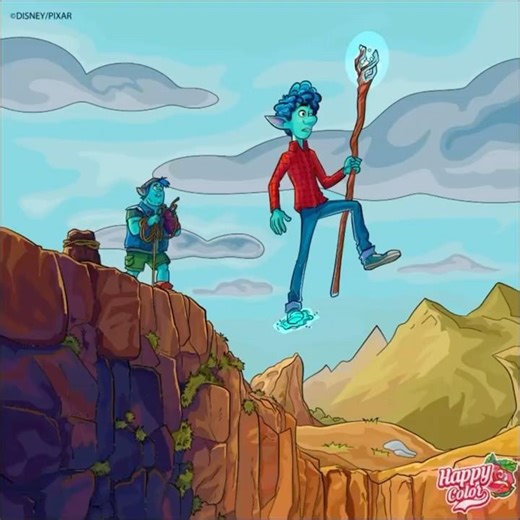 Disney / Pixar's Onward – Coloring-by-Numbers with Music #disney #disneypixar #pixarmovies
