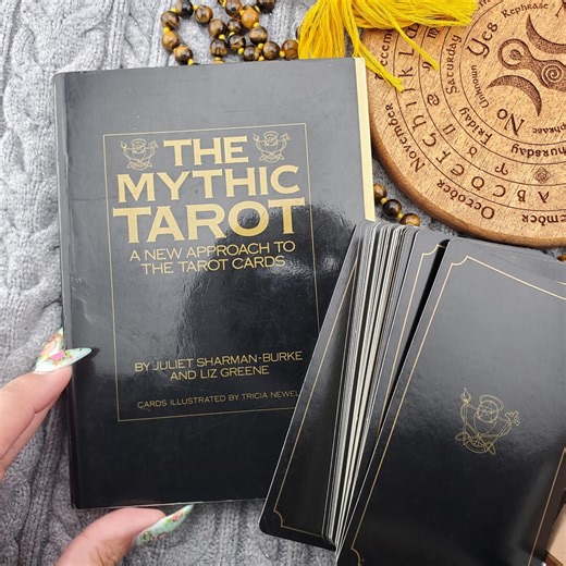 The Mythic Tarot by Juliet Sharman-Burke and Liz Greene, 78 Card Tarot Deck With Guidebook And Box - USED