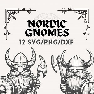 Nordic Gnome Vikings SVG Bundle, 12 SVG Cricut Viking Gnomes for Instant Download Commercial Use, Cut Files for Laser Engraving Cricut PNG - Etsy