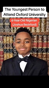 At the age of 6, child prodigy Joshua Beckford who is living with high-functioning autism became the youngest person ever to attend the prestigious Oxford University. | Brilliant Little Leaders