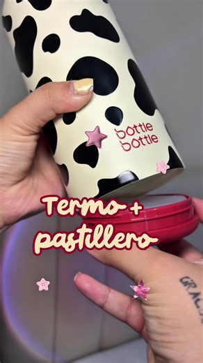 Termo BOTTLE con pastillero: mantiene bebidas 24 horas