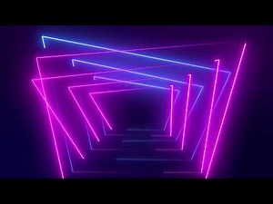 4k Neon Triangle Tunnel | Hypnotic VJ Loop | Futuristic 1 Hour Motion Background