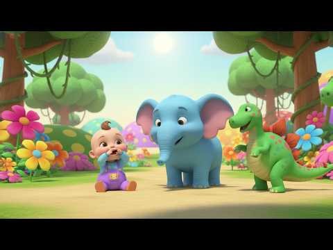 🐘Stomp Like an Elephant Song for Kids | kids nursery rhymes | Baby Song, Jungle Animal Dance Cartoon