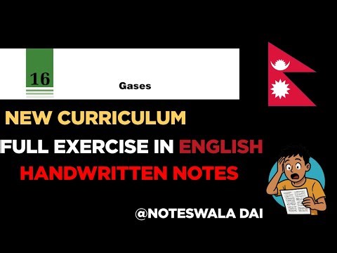 Class 10 Science Chapter 16: Gases | Exercise Solution English 2081