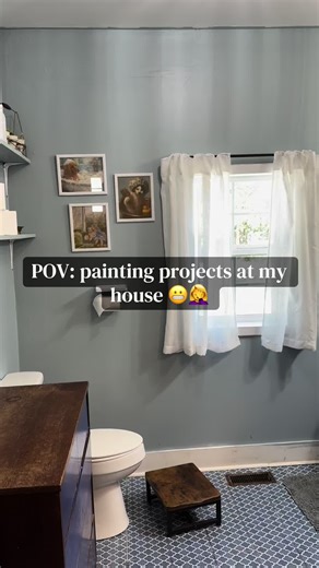 Listen… I hate painting ceilings 😂 #paintingprojects #funnyfails #reallife #diy #momlifebelike