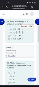 Which is an example of an arithmetic sequence?a. 3, 6, 9, 12,... | Filo