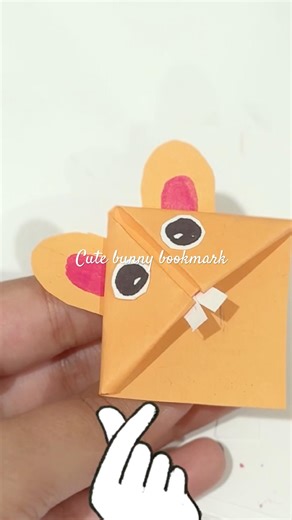 Cute face bookmark 🐰#craftideas #craft #diy #papercraft #bookmark #tutorial #cute