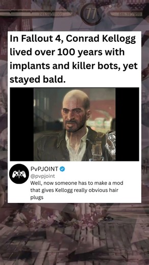 In Fallout 4, Conrad Kellogglived over 100 years with implants and killer bots yet stayed #fallout4
