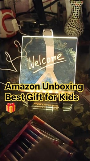 Amazon से मंगाया Kids Study LED Writing Board | Unboxing with Sudha