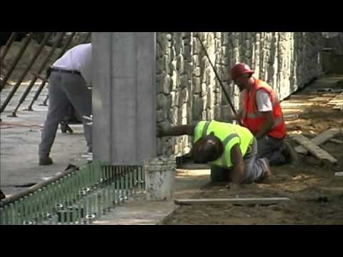 Kerkstra Precast Retaining Wall Construction.