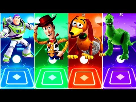 TOY STORY 🆚 WOODY 🆚 BUZZ LIGHTYEAR 🆚 REX THE T REX 🆚 SLINKY DOG 🆚 TILES HOP EDM RUSH,🎶Who Is