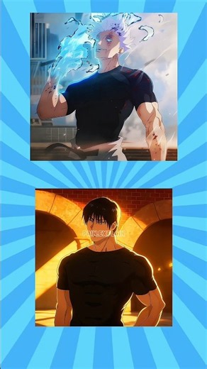 Gojo and toji vs sukuna in jujutsu kaisen anime.