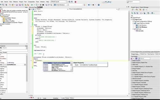 Creating your First VCL Application for Windows (Delphi)