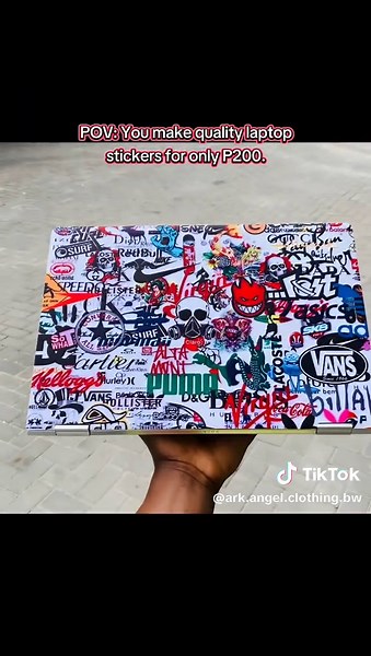 Laptop stickers available by order.❤️✅ Contact 77460428. #fyp #graphicdesign #botswana🇧🇼tiktok #tiktokbotswana #laptopstickers