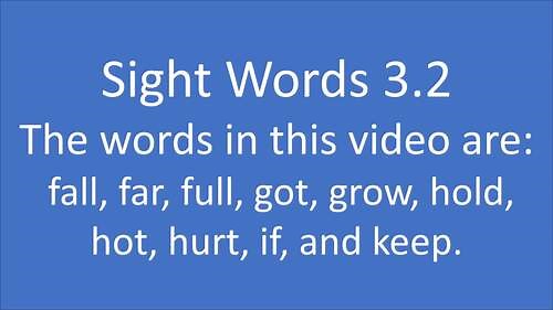 Reading---Sight Words 3.2