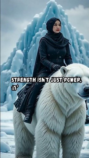 "Fearless Woman Rides a Polar Bear – Ultimate Arctic Power!"