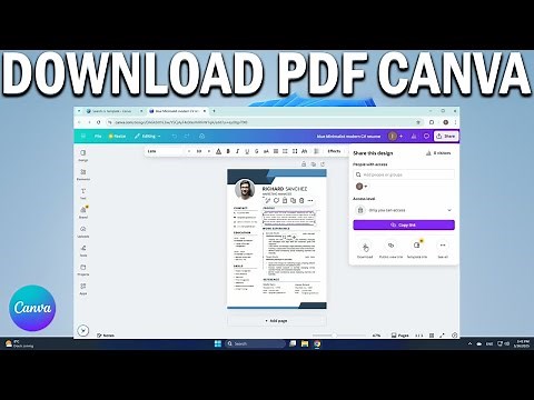 How To Download PDF CV From Canva - Easy Fix