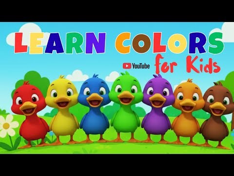 Poem for Kids | Learn Colors for Kids | Colorful Duckies Song | Fun 3D Animation Rhyme