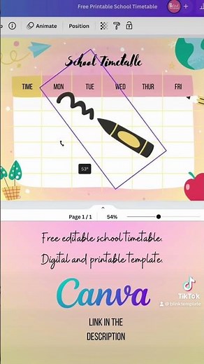 Editable Canva School Timetable Free Link, School Schedule #canva #canvatemplates #timetable