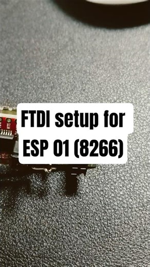FTDI set-up for programming ESP 8266