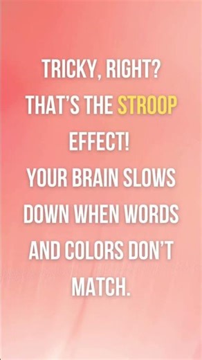 👉 Can You Beat the Stroop Test? 🧠🔥#brainchallenge #mindtricks #stroop #test #brainybites #shorts