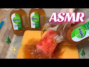 ✨ ASMR FIVE BOTTLES OF DETTOL (made my sponges HUGE) ✨