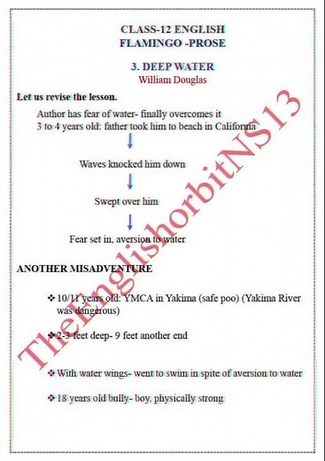 Deep Water Class 12. #cbseclass12