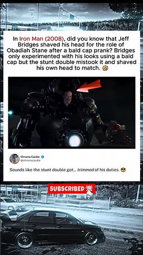 In Iron Man (2008), did you know that Jeff Bridges shaved his head for the role of Obadiah Stane.