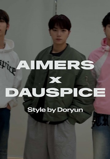 AIMERS x DAUSPICE Style by #DORYUN #도륜 Preview ✨🖤 #AIMERS #에이머스 #디오스피스 #DAUSPICE