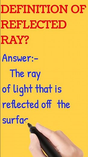 Definition of Reflected ray? /#shorts