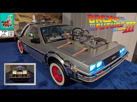 Hot Toys Back to the Future 3 DeLorean Unboxing & Review of the 1/6 Scale Time Machine