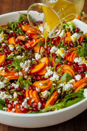 The #1 Holiday Salad Recipe Right Now! 🥗🤩 Insanely Delicious Persimmon Salad Recipe: https://natashaskitchen.com/persimmon-salad/ #persimmon #salad #persimmonsalad #holidaymenu #holidaysalads | NatashasKitchen.com