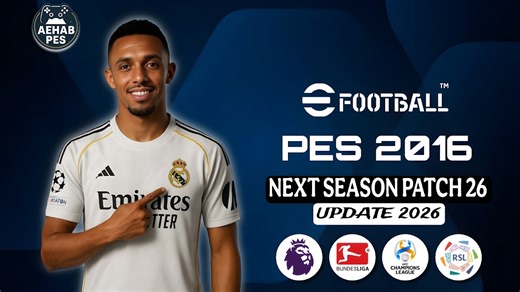 PES 2016 NEXT SEASON PATCH 2026 | NEW KITS | Latest Stadiums & Transfers