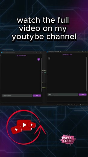 🔐Build an Offline Secure Chat App with Python Tkinter | Encrypted Messaging