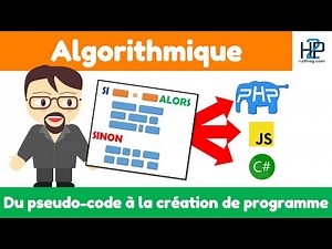 Du pseudo-code à la création de programme JS, PHP, CSHARP ou autre langage ...