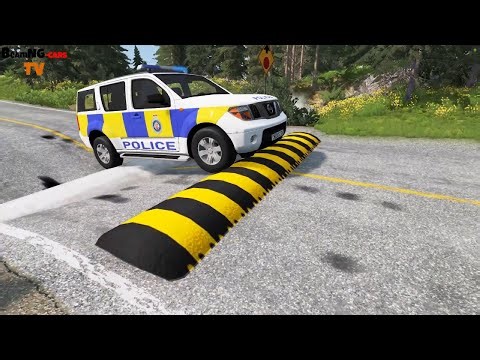 Cars vs Massive Speed Bumps and Massive Potholes #72 - BeamNG.drive | BeamNG-Cars TV live 18