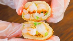 258K views · 4K reactions | Crispy Shrimp Dumplings w/ Rice Paper! Written Recipe: https://cicili.tv/shrimp-dumplings-with-rice-paper | CiCi Li | Facebook