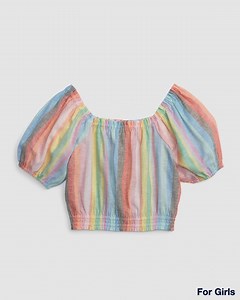 Sibling Moment Alert! Linen tops for the young ones, keeping them cool and cute in this summer heat. Visit our stores and shop away! | Gap